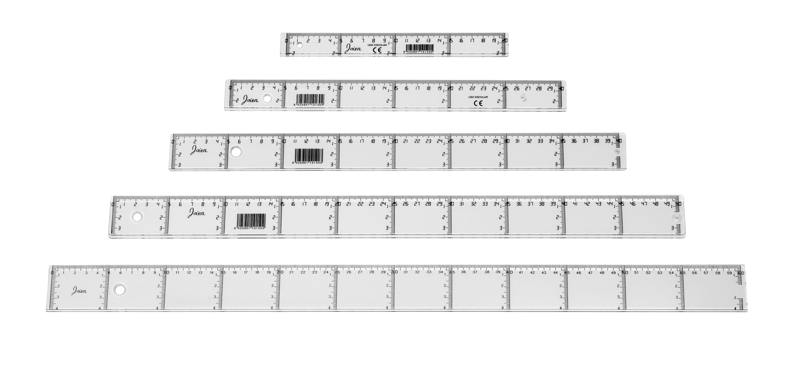 005ad935947bdd2e0d928e914609f6e3ab6d42e3_230043 Regla 50Cm Graduada Transparente Bolsa Faibo - Imagen 1