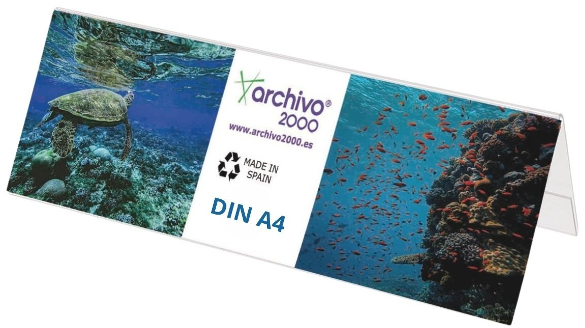 049aed809ec48dc2baac0d4bcb0075e3fd8550dc_259935 Portanombre Sobremesa A4 Flexibles Archivo 2000 - Imagen 1