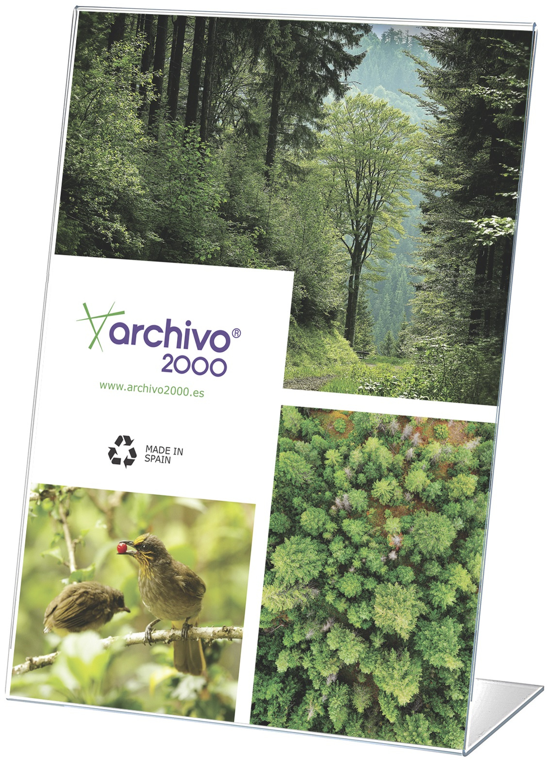 12d1b0ba062827d76ad4752531d643f01a2bdede_256324 Portacartel Sobremesa En L Din A7 Vertical Archivo 2000 - Imagen 1