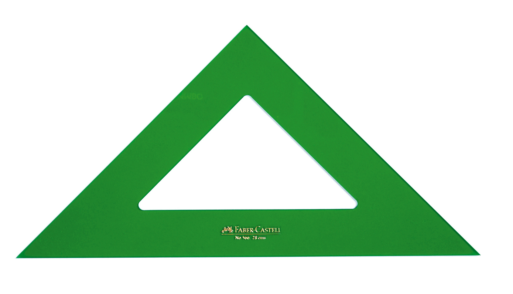 3383f411d46f92afda4d7690a63f583d21c0b2a5_230031 Escuadra 25Cm Sin Graduar Verde Faber Castell - Imagen 1