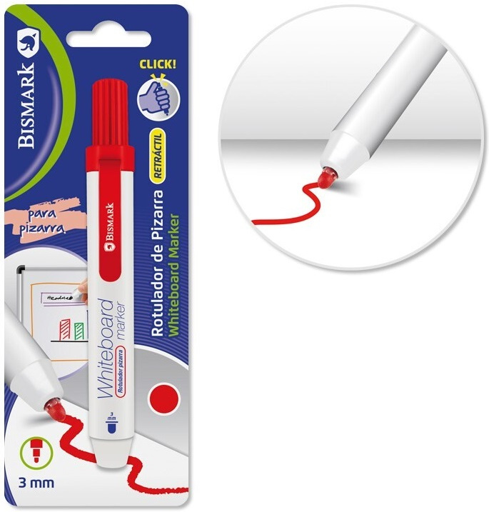 42f88cb2022102bc9c705dca46e2c7727a150847_260073 Rotulador Pizarra Retract Tip Rojo Poessa - Imagen 1