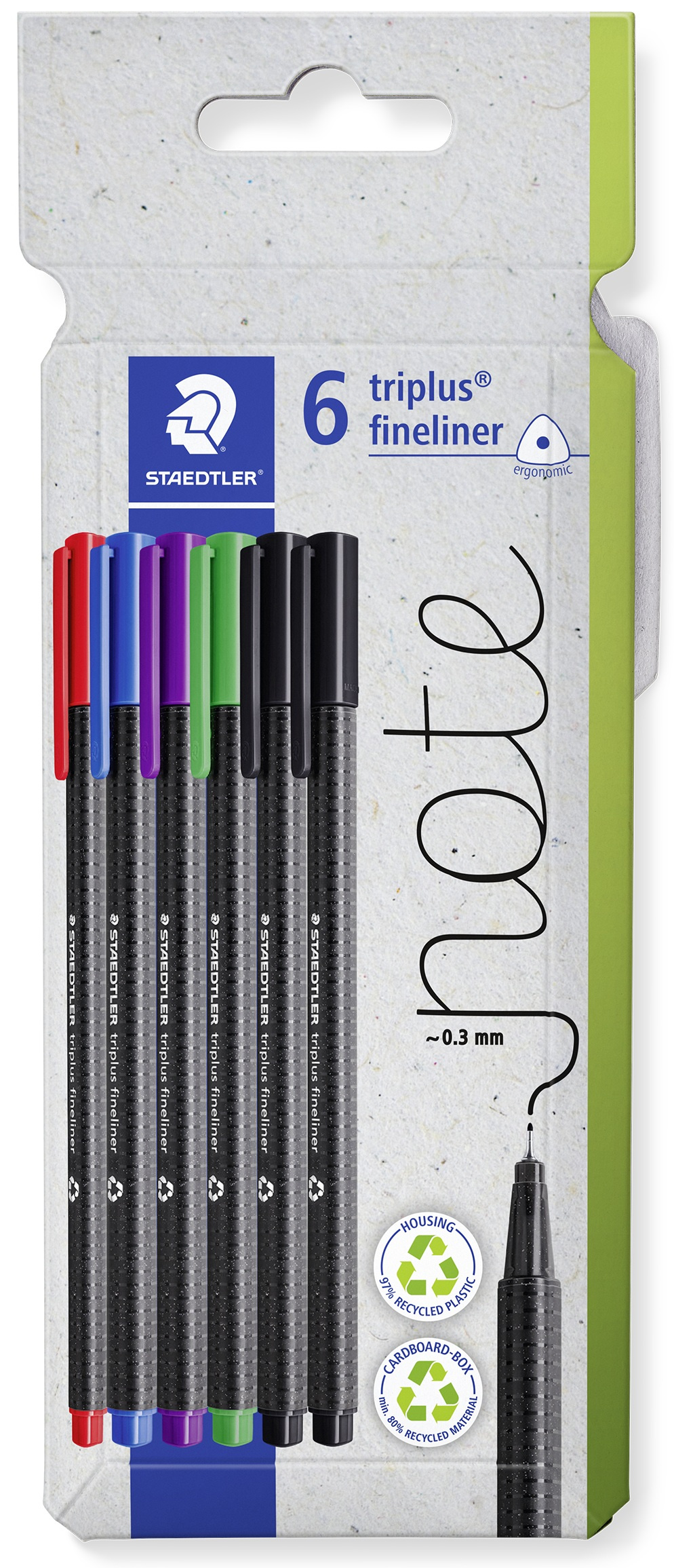 4c35577a5539dea621f0162cccbc706ede506a9f_260657 Rotuladores Triplus Fineliner 334 Estuche 6 Uds. Surtidos Staedtler - Imagen 1