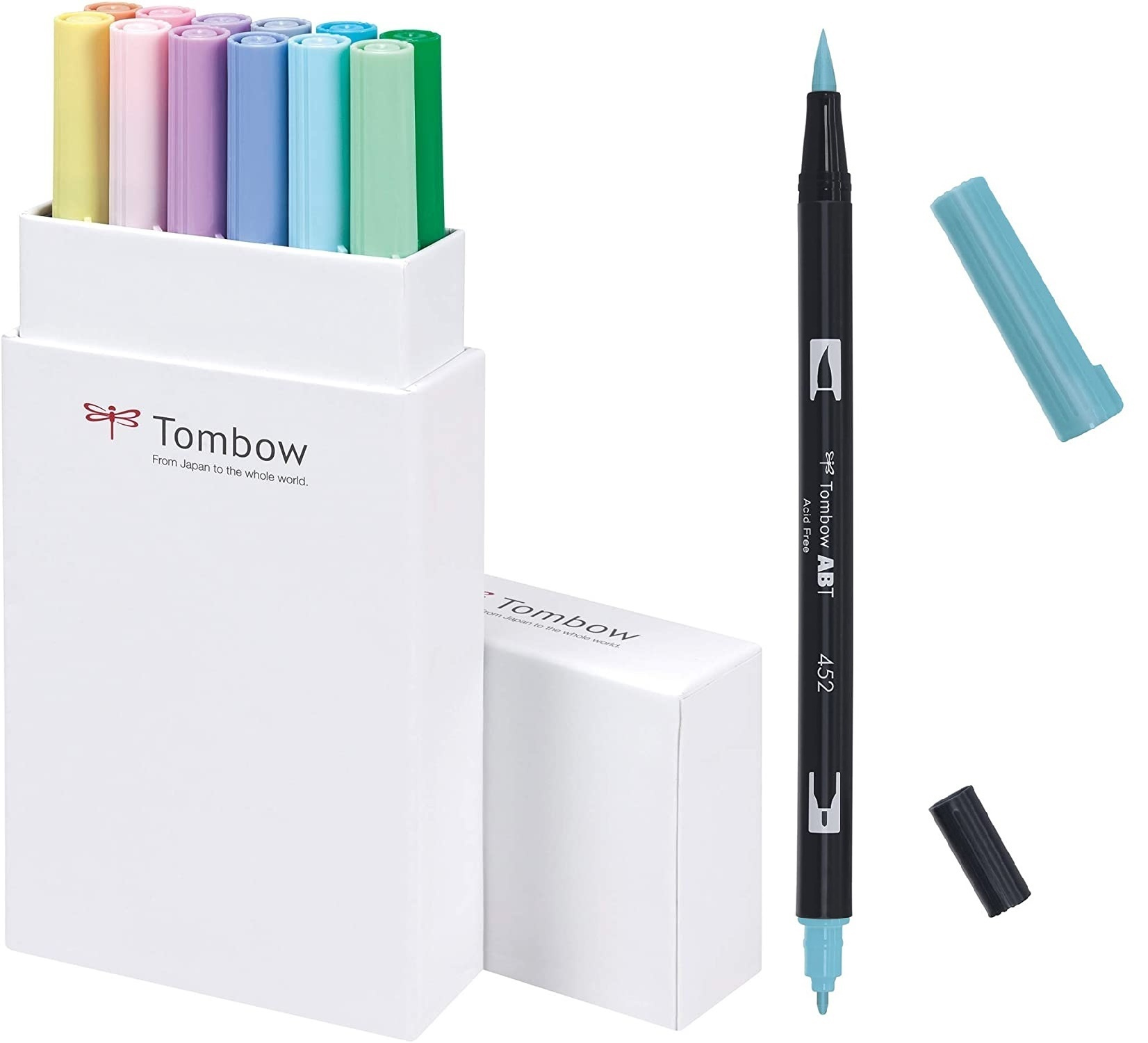 54cdb4b94231867e2df8fcdece39c1712b893caa_119354 Rotuladores Dual Brush Estuche 12 Uds Doble Punta Pincel Col.Pastel Tombow - Imagen 1