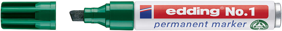 5640953b2b0224d796c580648afb3497e146ced6_190967 Rotulador Permanente Edding Nº1 Verde Pta.Biselada 1-5Mm - Imagen 1
