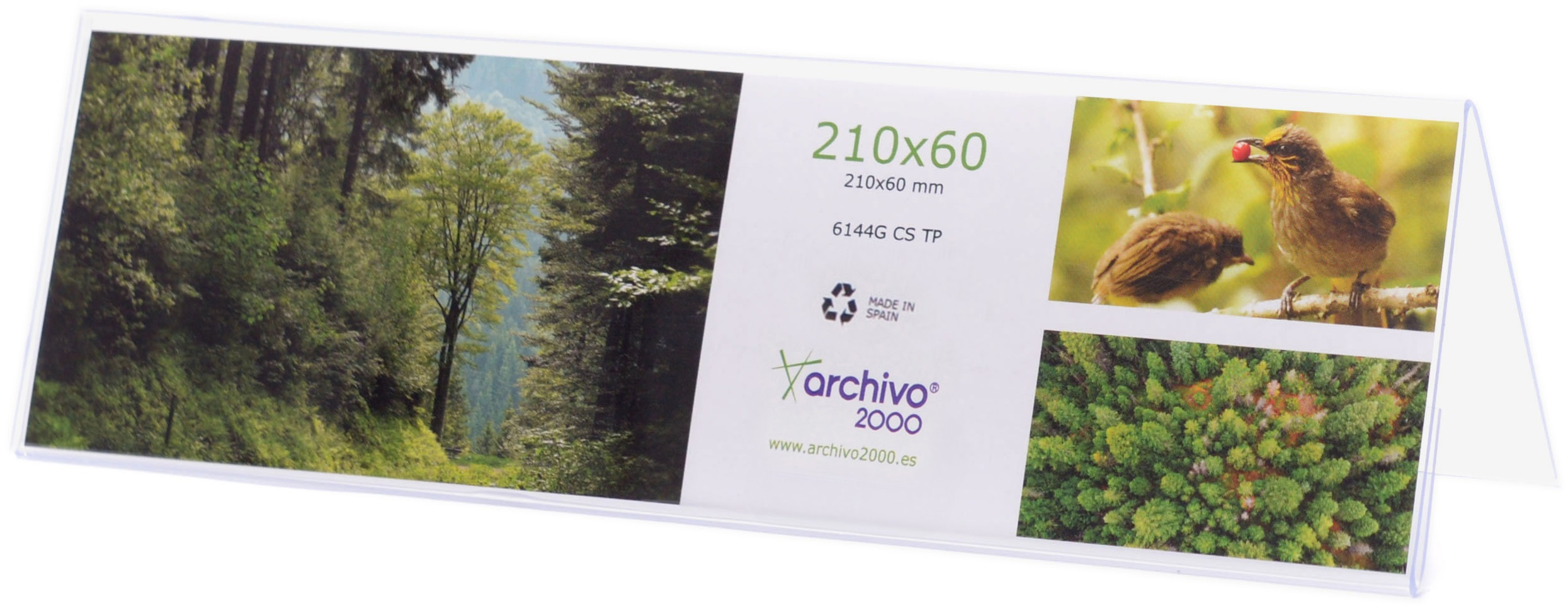 57f2fefe89cf84c89400be5dc9f217d6f2a474b6_130987 Portanombres De Sobremesa Din A5 1 Cara 5 X 21 X 6 Cm Archivo 2000 - Imagen 1