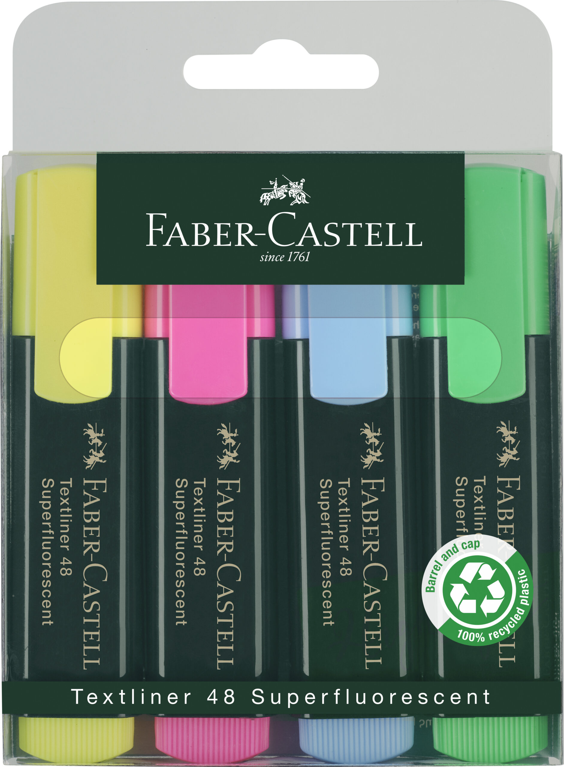 82f3248c25f2da441e61f74c9686b577b64d1ac4_115513 Rotulador Fluorescente 4 Uds Surtidos Textliner 48 Faber Castell - Imagen 1