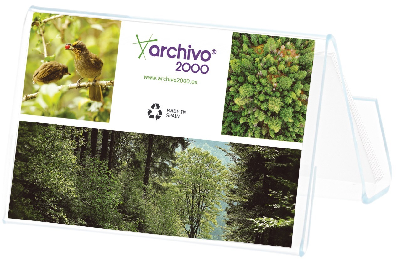 90003730f7107b23e7e8853ce7a04ba3e9746611_254447 Portatarjetas De Sobremesa Horizontal 2 Compartimentos Archivo 2000 - Imagen 1