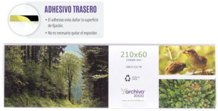 Rotulo Adhesivo Polipropileno Transp. 21 X 6.5 Cm Archivo 2000