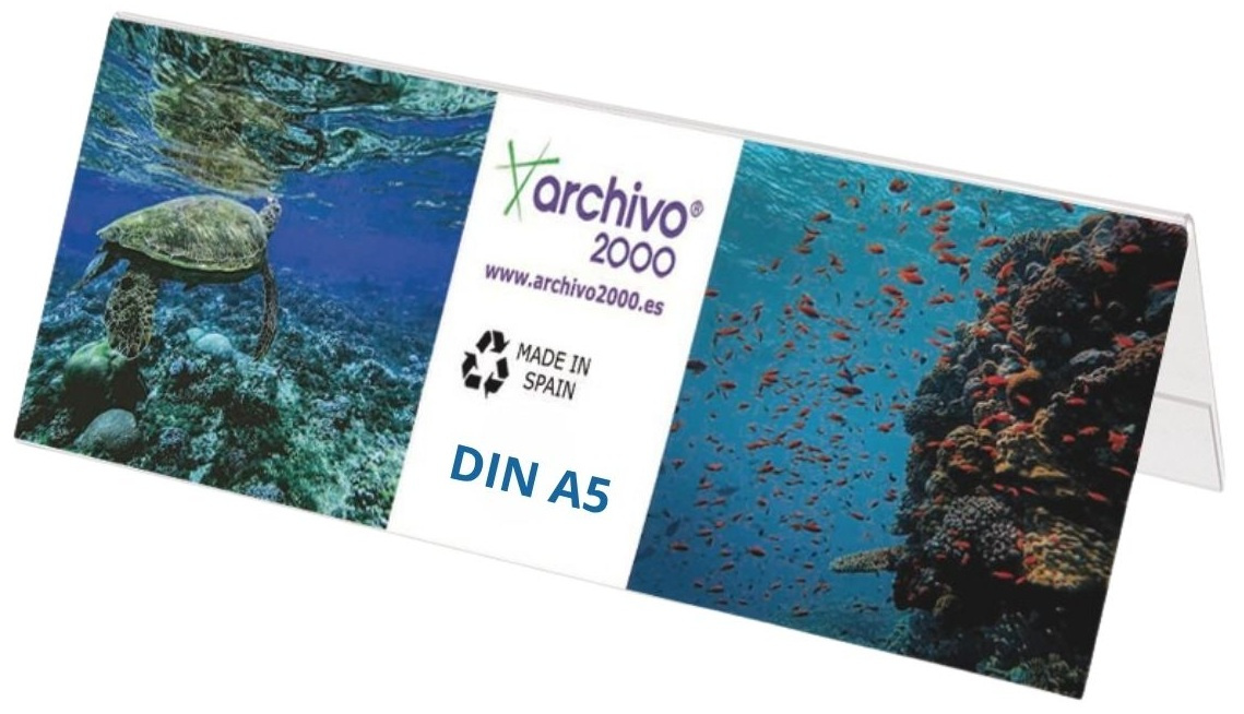 b71afb4ae5aed2d14f9d5540ebcc315bb972757b_259936 Portanombre Sobremesa A5 Flexibles Archivo 2000 - Imagen 1