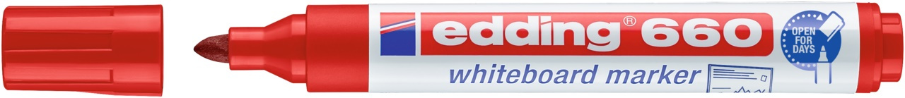 c223e3ae0341bd04ad47165bea7c7a654078429b_191385 Rotulador Pizarra Edding 660 Rojo Pta.Conica 1,5-3Mm - Imagen 1