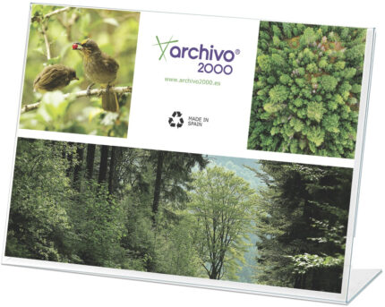 Portacartel Sobremesa En L Din A7 Horizontal Archivo 2000