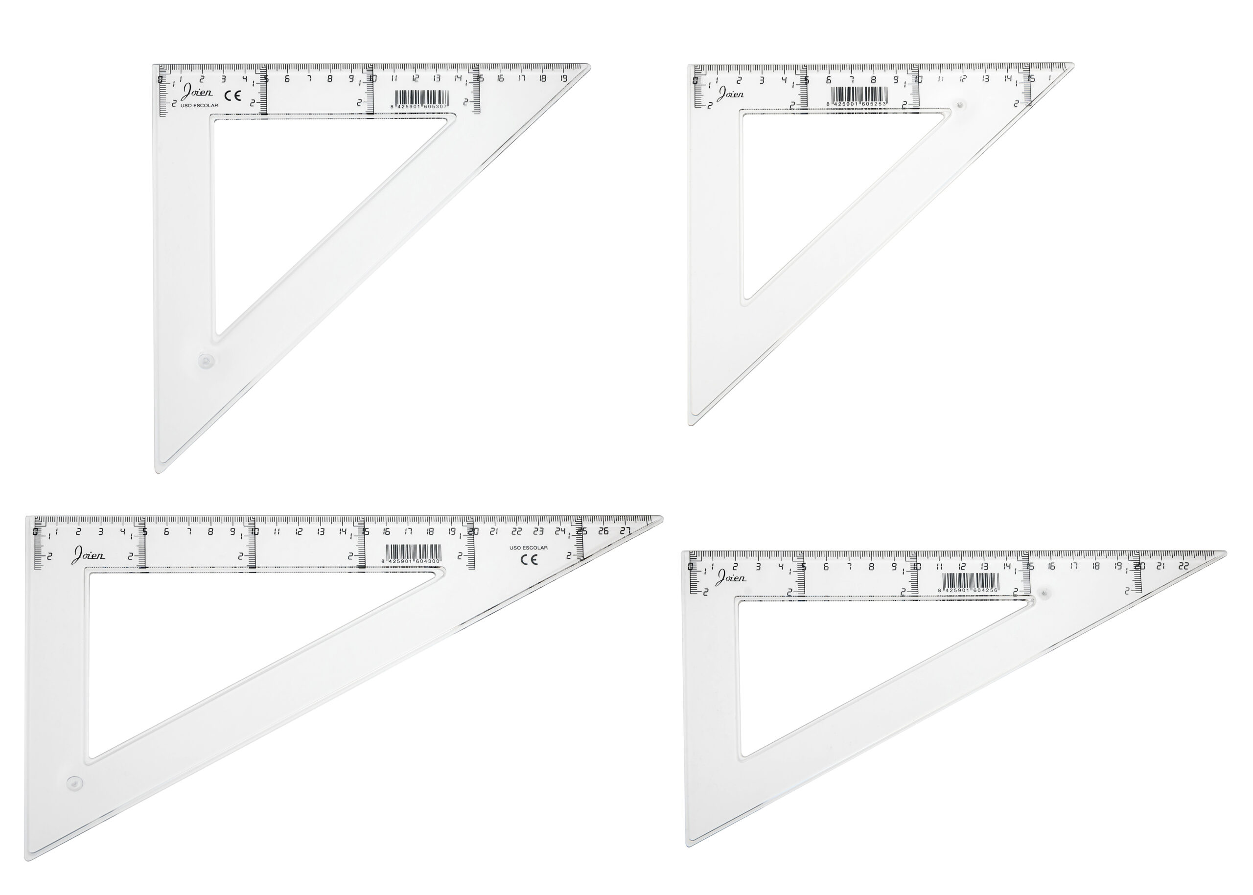 cd2e2e6cab85f0d9e4ee1990c1cb4463c47f370b_230053 Escuadra 30Cm Transparente Bolsa Individual Faibo - Imagen 1